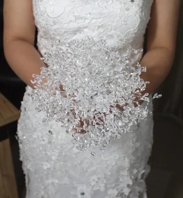 Crystal Wedding Bouquet Handmade Diamond Accessories Romantic Flowers Bouquets For Brides | Свадьбы и торжества