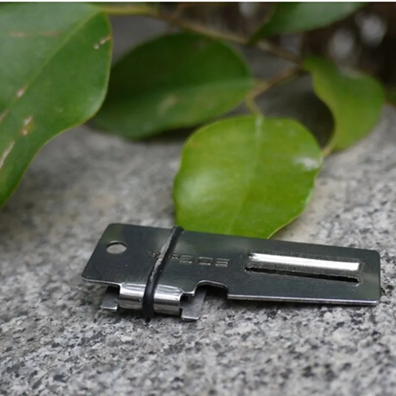 Новая нержавеющая сталь 2 в 1 EDC карманный многофункциональный инструмент открытый консервный нож фрукты мульти Овощечистка резак 2 \ "двойной овощечистка