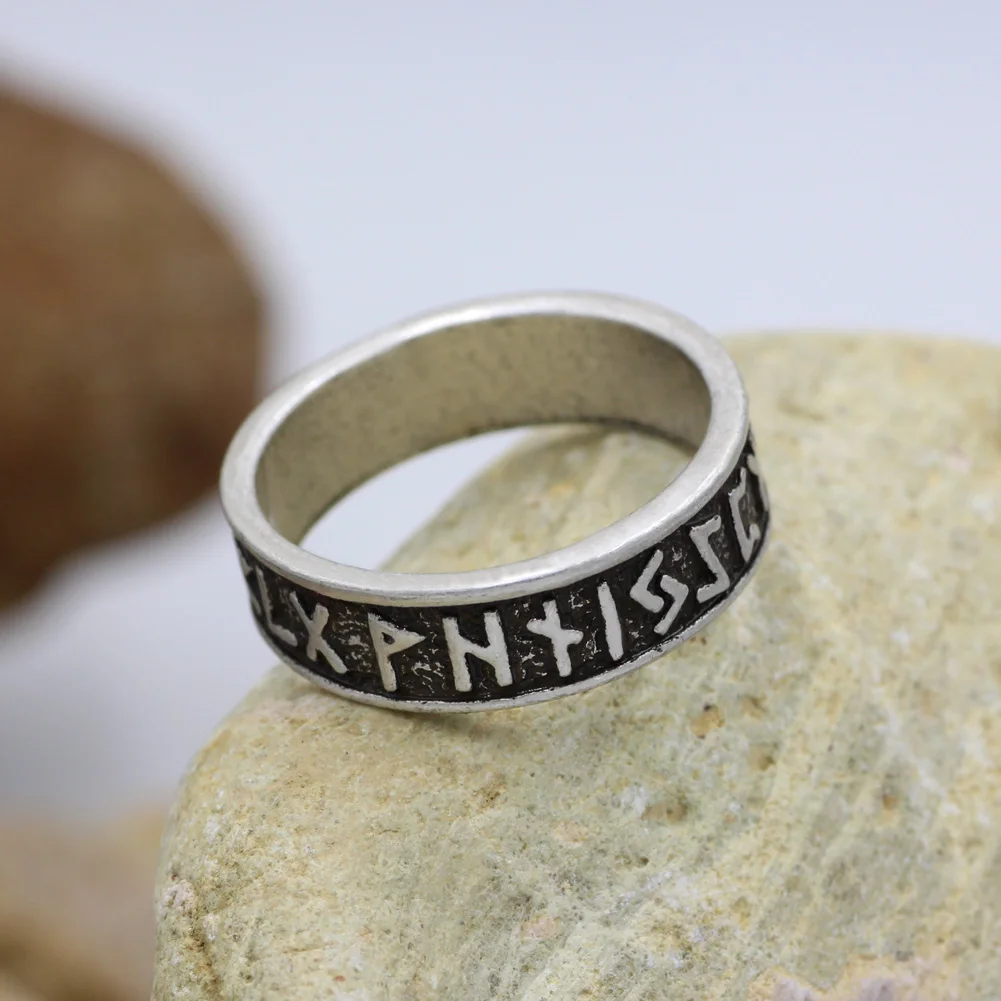 Скандинавский кельтский язычник большой Футарк скандинавский Руна|rune ring|ring