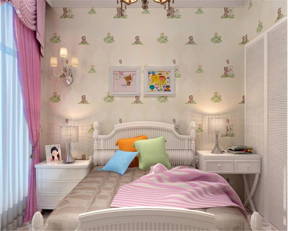 Обои beibehang 3d для украшения детской комнаты с изображением медведя|3d wallpaper|bedroom