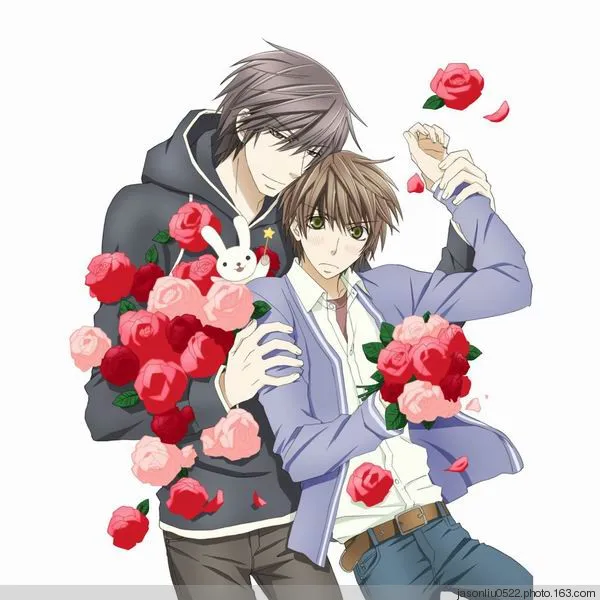 Квадратное полотенце Sekai ichi Hatsukoi Anime Onodera & Takano 23*23 см #35947|Банные полотенца| |