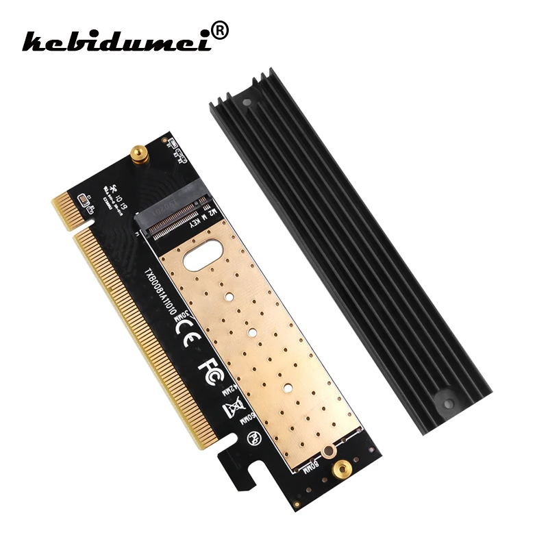 Kebidumei PCIE X16 до M.2 M ключ NVMe SSD Ethernet адаптер Key Плата расширения интерфейса
