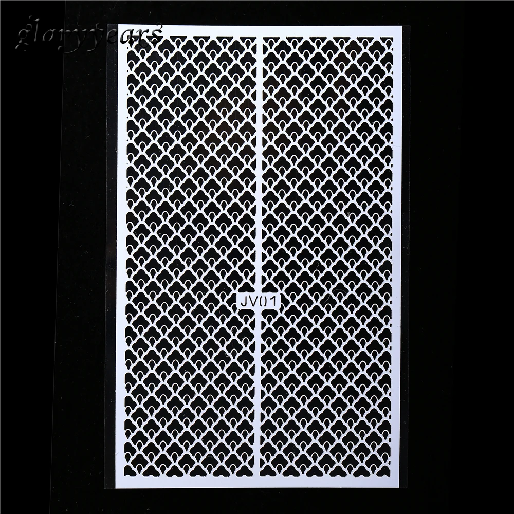 1 шт. наклейка для ногтей Аэрограф лазерная точка вспышка золотой узор дизайн