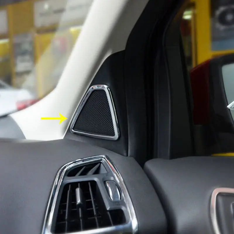 2 шт./комплект хромированная дверь стерео динамик края крышки стойки зеркала для