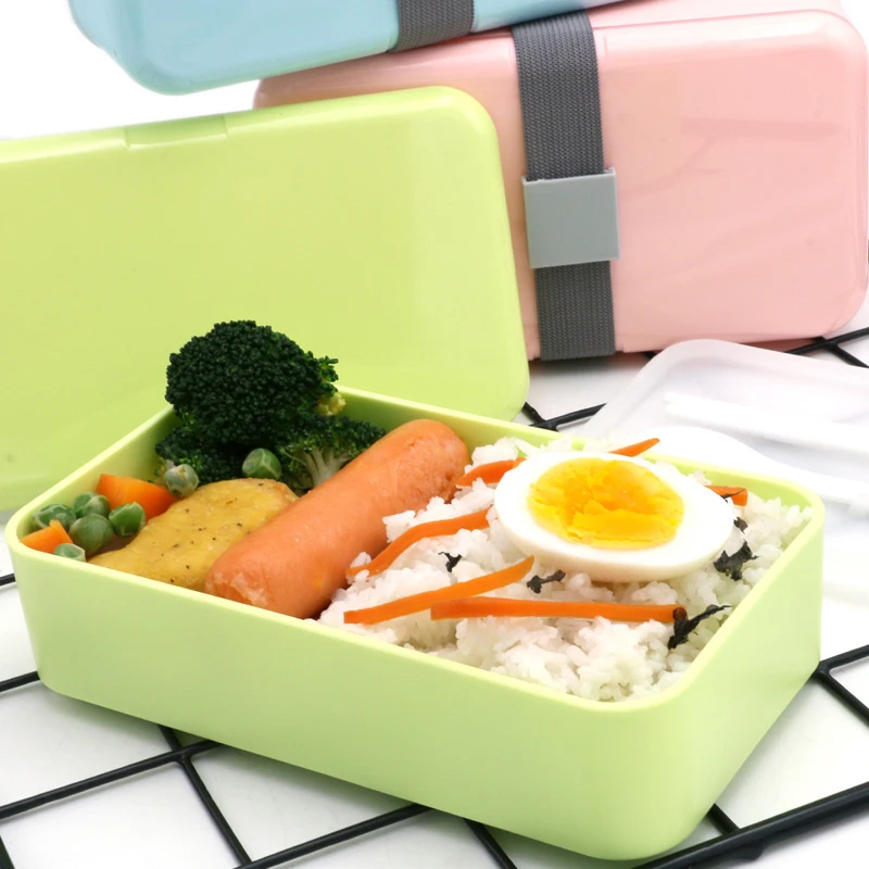 Ланч бокс для детский пищевой контейнер двухслойный СВЧ Япония Bento коробка