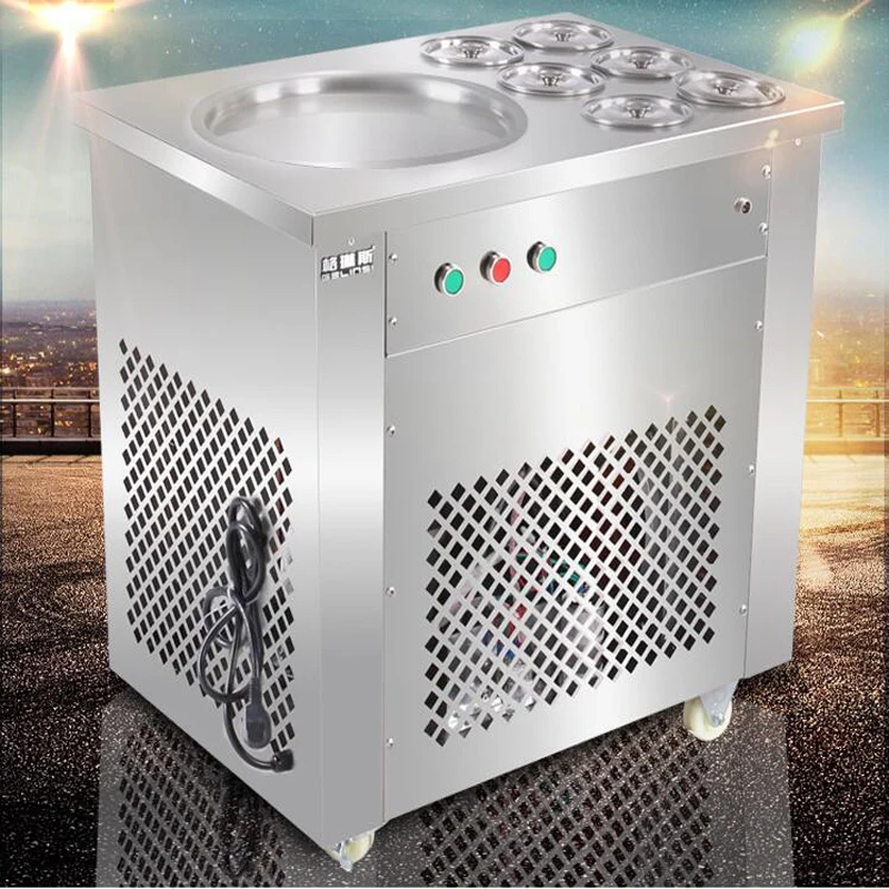 

Commerciale soft ice cream machine 1200w w/220 v ice cream maker Fried ice cream machine/Fry flat ice cream machine HX-CBJ-22