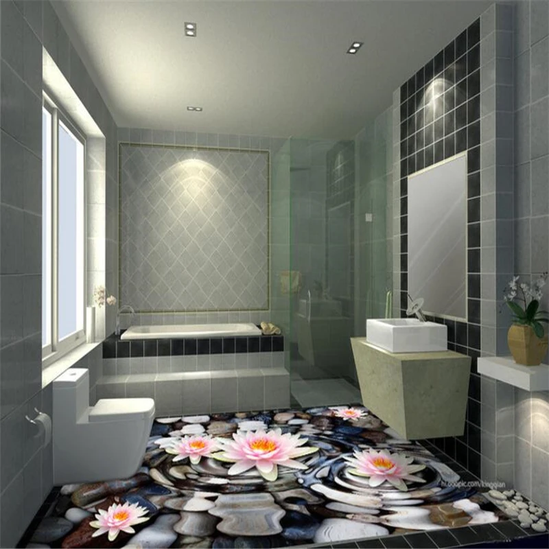 

Напольное покрытие beibehang, пары дельфинов, 3D напольное покрытие для кухни, туалета, спальни, декоративная роспись