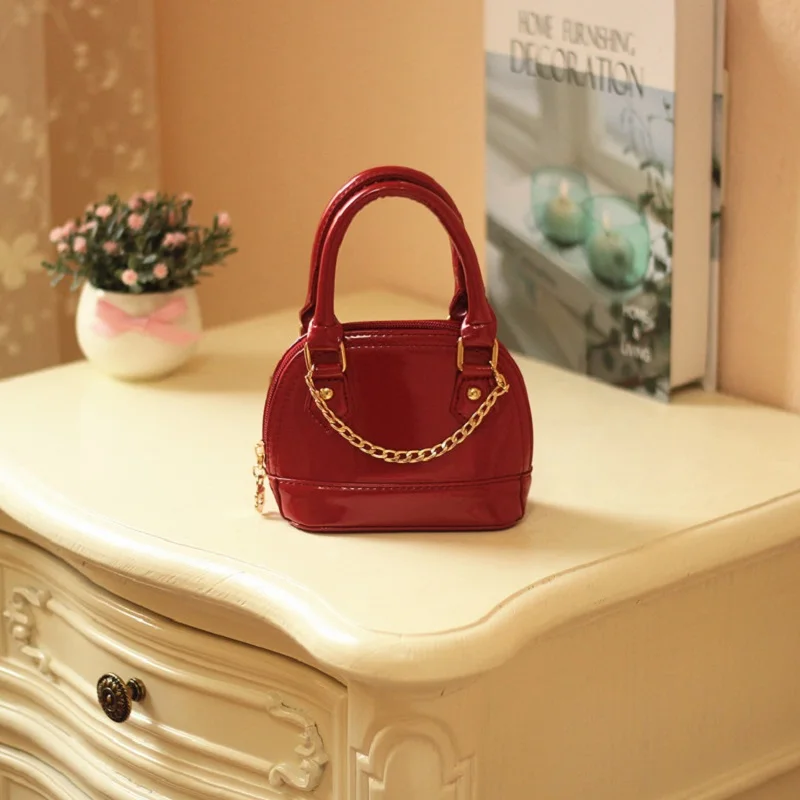 Детские сумки принцессы из искусственной кожи модные через плечо с цепочкой