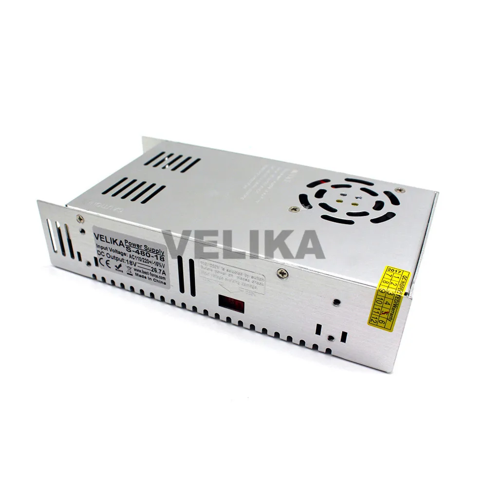 Источник питания DC18V 26 5 A 480W светодиодный трансформатор AC110V 220V к DC 18V для