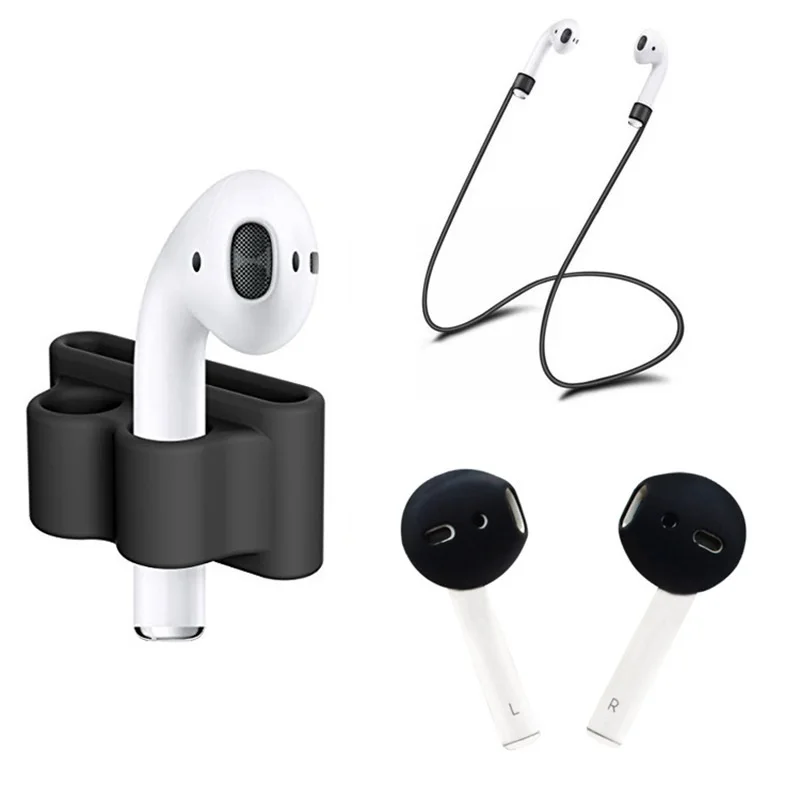 6 Цвета для наушников Набор Apple Airpods Портативный силиконовый ремешок обложка