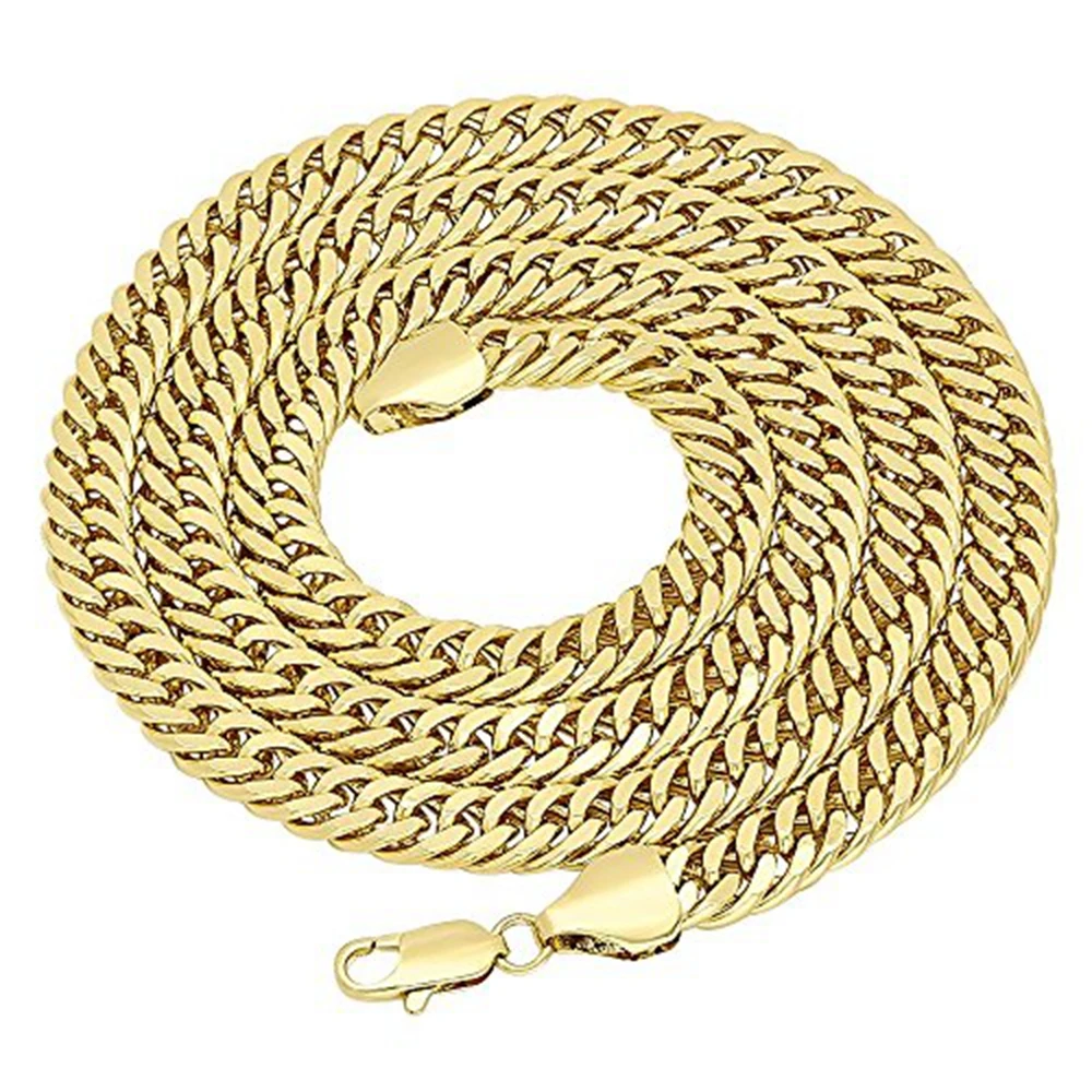 

Heavy Chain Yellow Gold Filled Chunky Mens Curb Necklace Solid Accessories 60cm