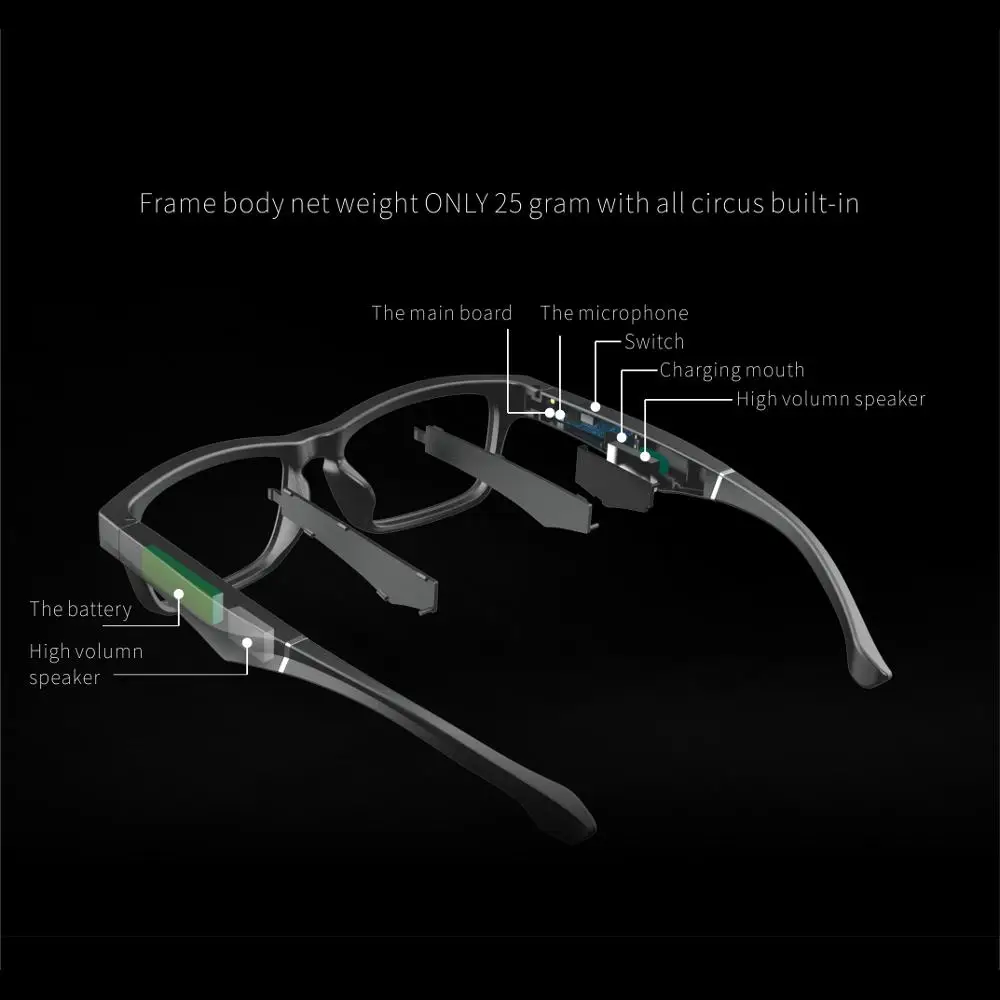 Классические очки Bluetooth 5 0 открытые аудио стерео колонки микрофон для iPhone Huawei Xiaomi
