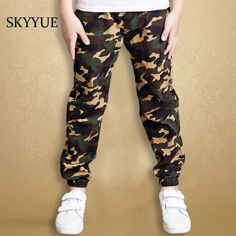 

Hot Sell Camouflage Boys Trousers 2019 Autumn Casual Cotton Print Mid Elastic Waist Harem Kids Pants for Boy Children Clothing