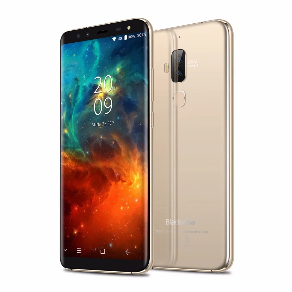 Blackview S8 5 7 дюйма 18:9 смартфон 4G RAM 64g ROM четыре Камера mt6750t восемь ядер 1440*720 LTE