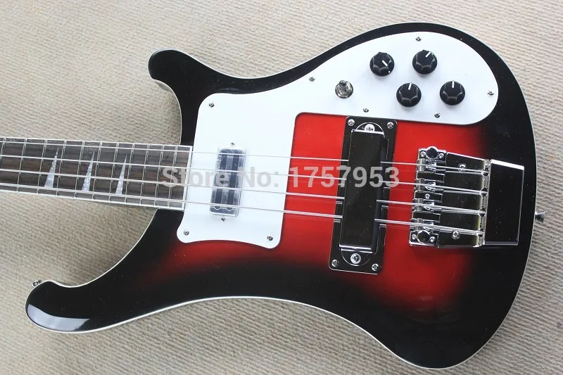 Изготовленная на заказ гитарная фабрика высшего качества черная 4 струны 4003 Рик