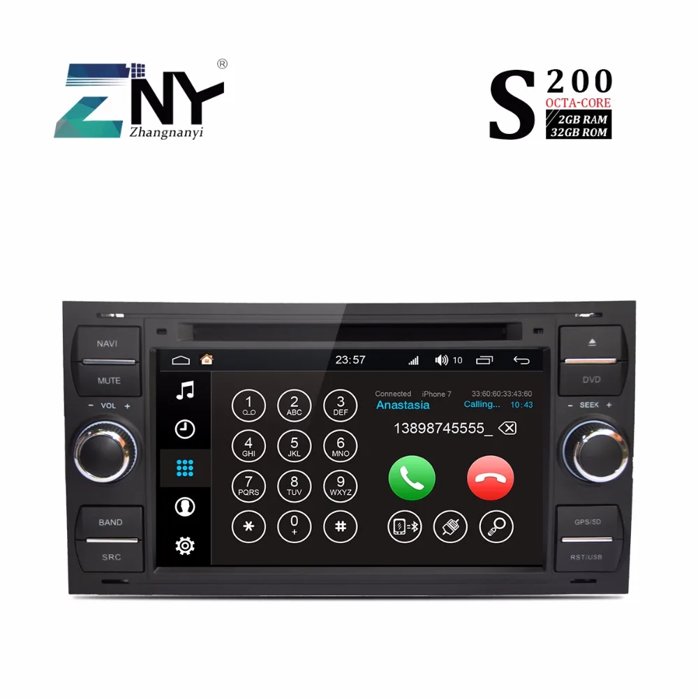 Android 8.0 Auto Radio Car DVD For FOCUS C-MAX FIESTA FUSION GALAXY TRANSIT KUGA 7&quot RDS FM Audio Video GPS Navigation Stereo |