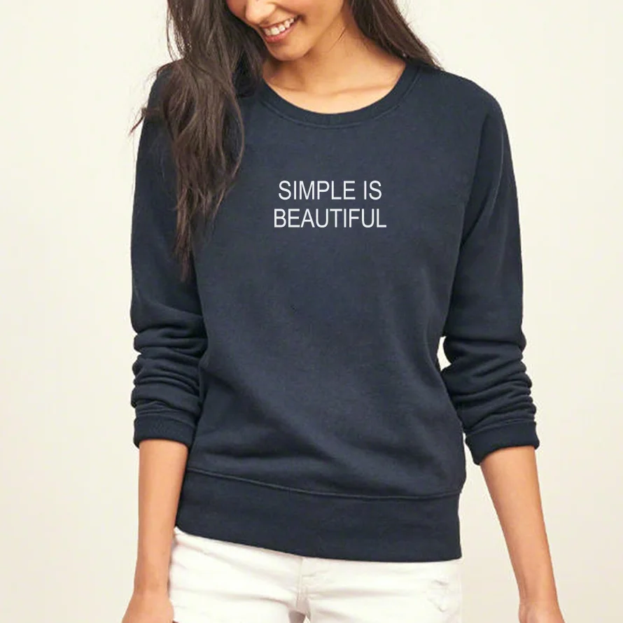 

fashion Top woman pullovers brand tracksuits 2019 SIMPLE IS BEAUTIFUL sweatshirts women hip-hop hoodies female S-XXL