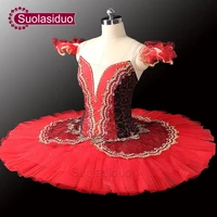 10pcs red paquita classical professional ballet tutus royal professional ballet tutu black ballet tutu stage dancewear