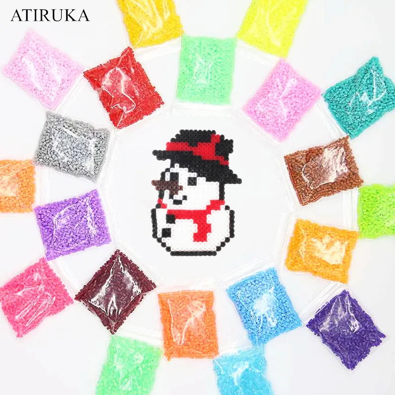 72 цвета Детские Развивающие Diy Perler бисер игрушки 500 шт./упак. 2 6 мм Hama головоломки 3D