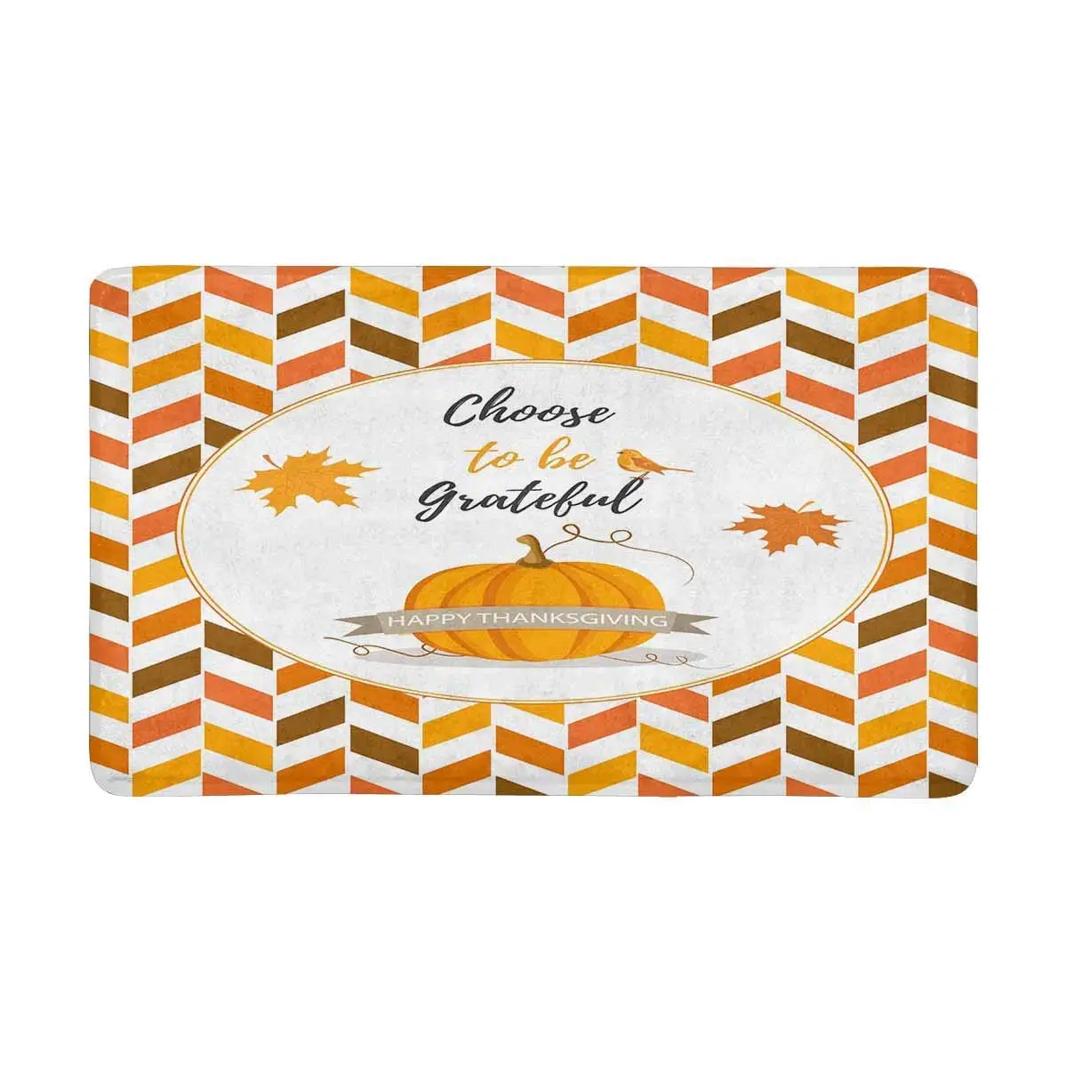 Праздник благодарения с тыквой крытый коврик Нескользящая Передняя входная
