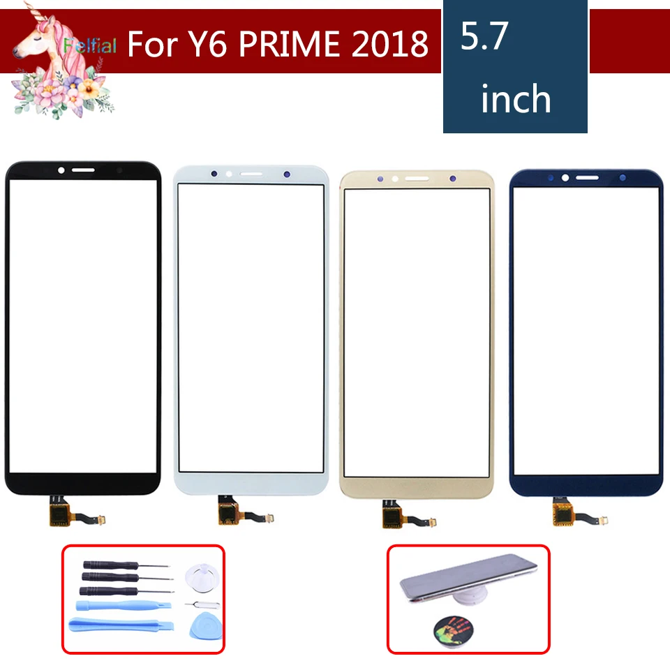 

5.7" Touchscreen For Huawei Y6 PRIME 2018 ATU-L31 Touch Screen Y6 2018 Touch Panel Sensor Digitizer Front Glass Outer Lens