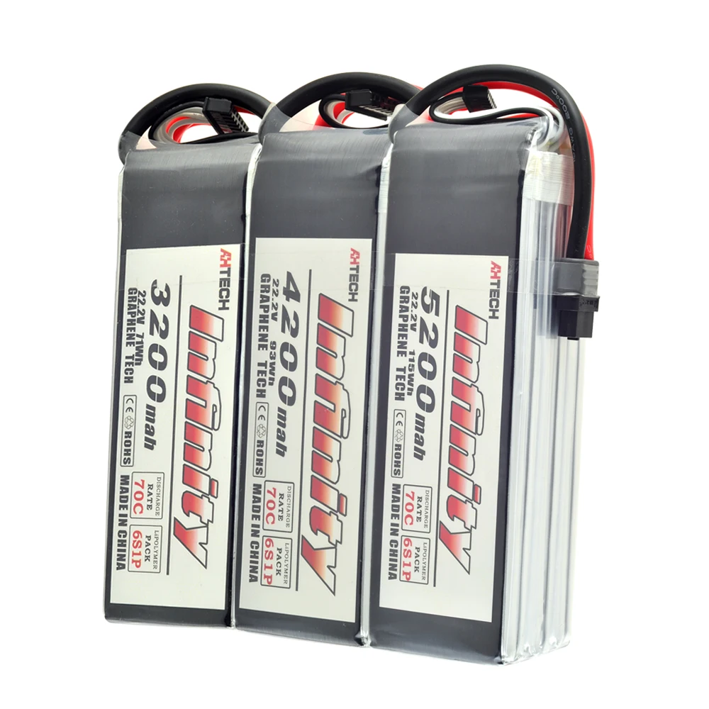 Аккумулятор Infinity 6S LiPo 70C 3200mAh 4200mAh 5200mAh 22,2 V с T или XT60 разъемом RC Lipo battery