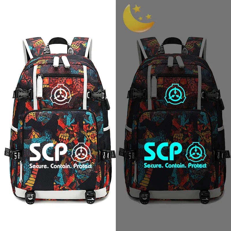 2019 SCP специальные процедуры удержания Светящийся рюкзак USB зарядка