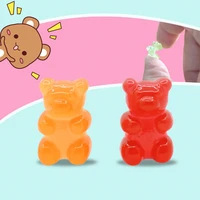 10pcs simulated bear candy polymer slime box toy for children charms modeling clay diy kit accessories kids plasticine gift