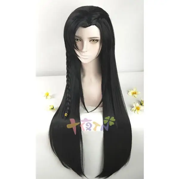 Китайский стиль Tian guan ci fu Косплей Xie lian Черные Длинные парики Hua Cheng парик для