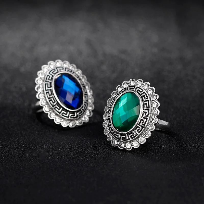 Hot Sale 4 Colors 925 Sterling Silver Jewelry Set Short Chain Charm Pendant Necklace Earring Ring Crystal for Women | Украшения и