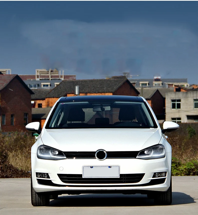 Автомобильный Стильный чехол для фары VW Golf7, фары Golf 7, MK7, 2013-, светодиодный фонарь, DRL Объектив, двойной луч, биксенон, HID