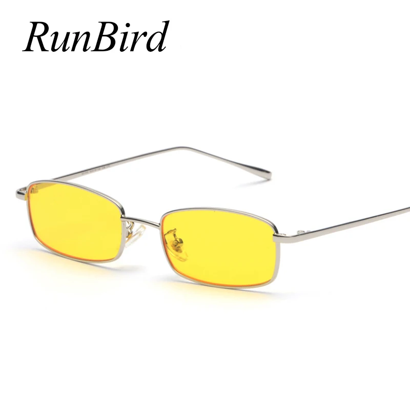 Солнечные очки RunBird 1283R для мужчин и женщин тонкие прямоугольные с металлической