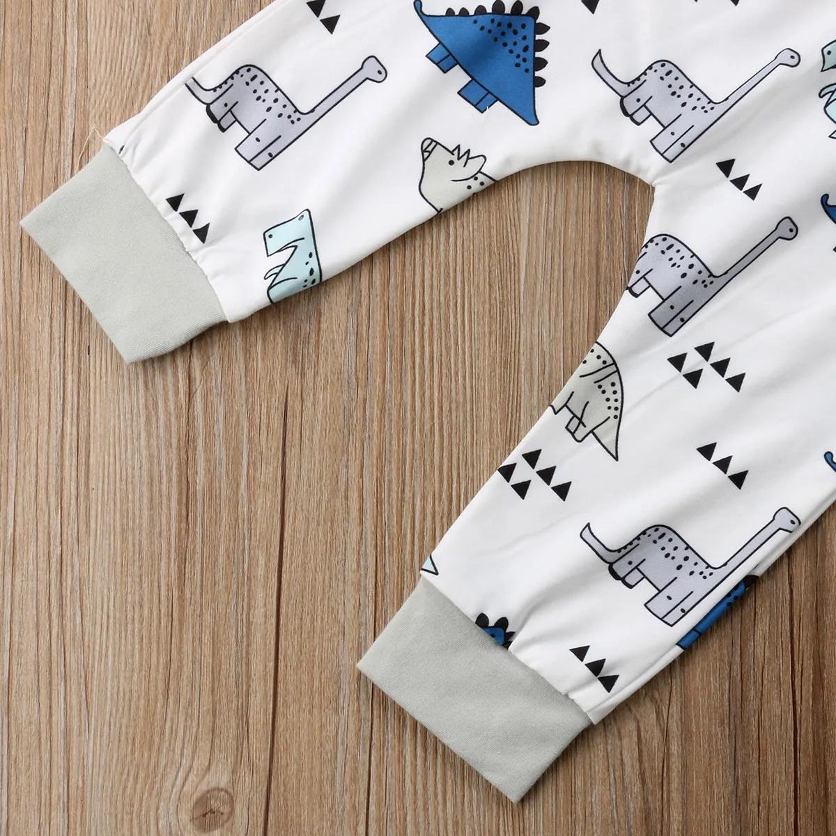 new FASHION printing lovely hat Newborn Kids Baby Boys Girls Dinosaur Tops Long Pants Hat Outfits Clotheswild stylish CH | Детская
