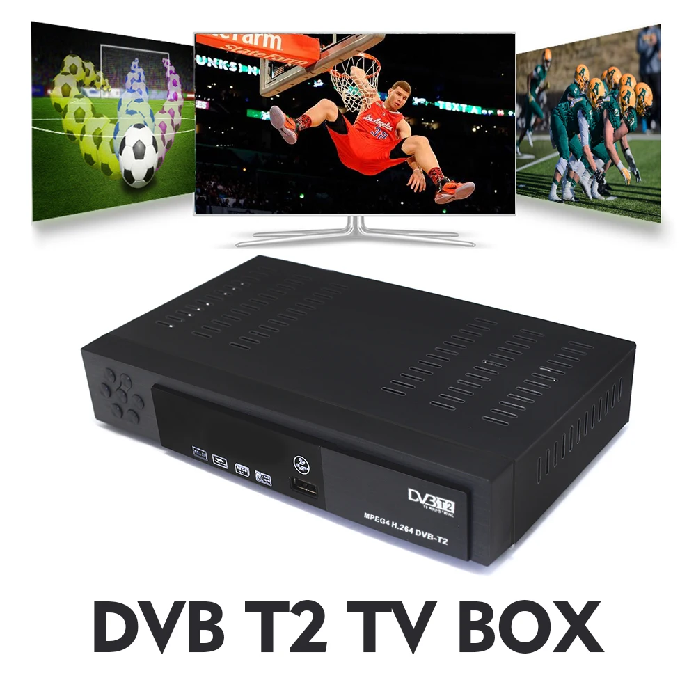 DVB T2 декодер HD 1080p H.264 MPEG-2/4 не Поддержка H.265 HEVC цифровой ТВ приемник YouTube DVB-T2 Декодер