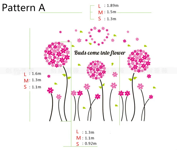 Акриловые цветы принт в виде одуванчиков 3D стерео стикер спальня Детский сад