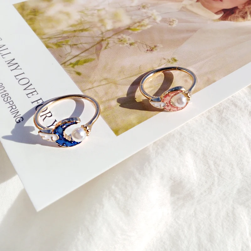 Timlee R002 Бесплатная доставка Новые милые лунное крыло со звездой имитация жемчуга