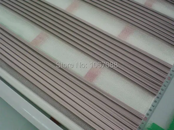 100% полиэстер без формальдегида складные зебровые жалюзи в кофе прозрачные