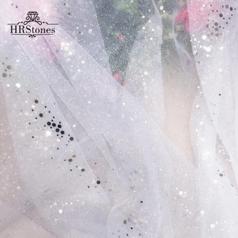 Сетчатая волнистая окантовка золотого горячего порошка блестящая ткань модное