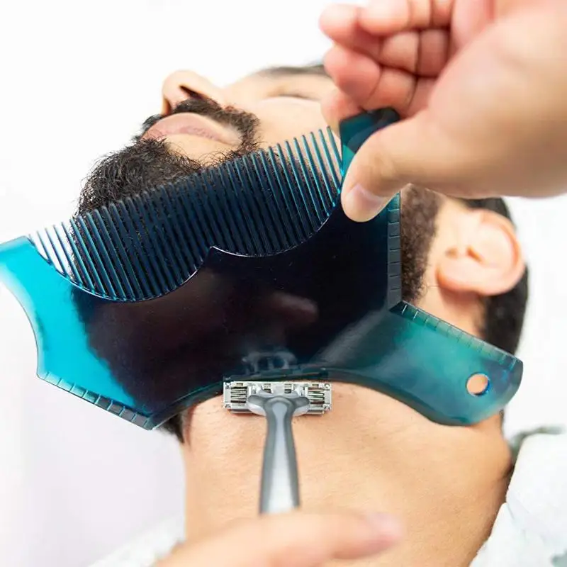 Мужская форма для бороды шаблон укладки расческа прозрачные мужские расчески