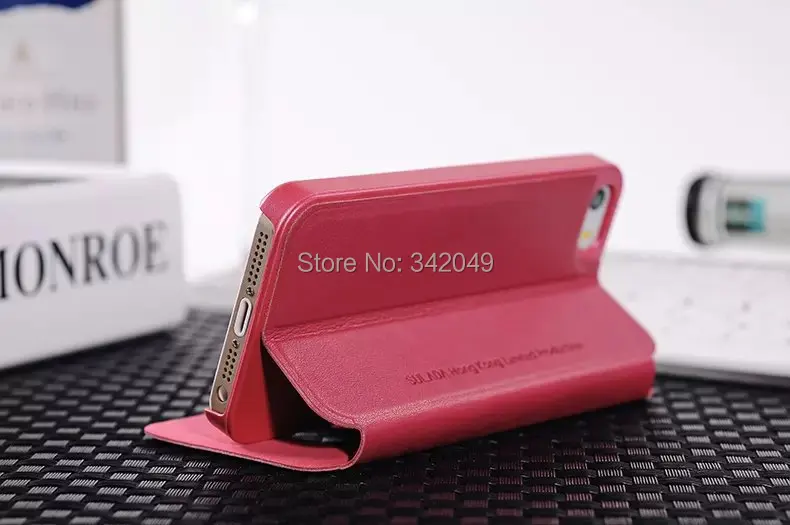 2014 New Arrival Open Window Stand Function Case PU Leather & Plasitic Cover Skin For Apple iPhone 4S Phone Cases Free Shipping |
