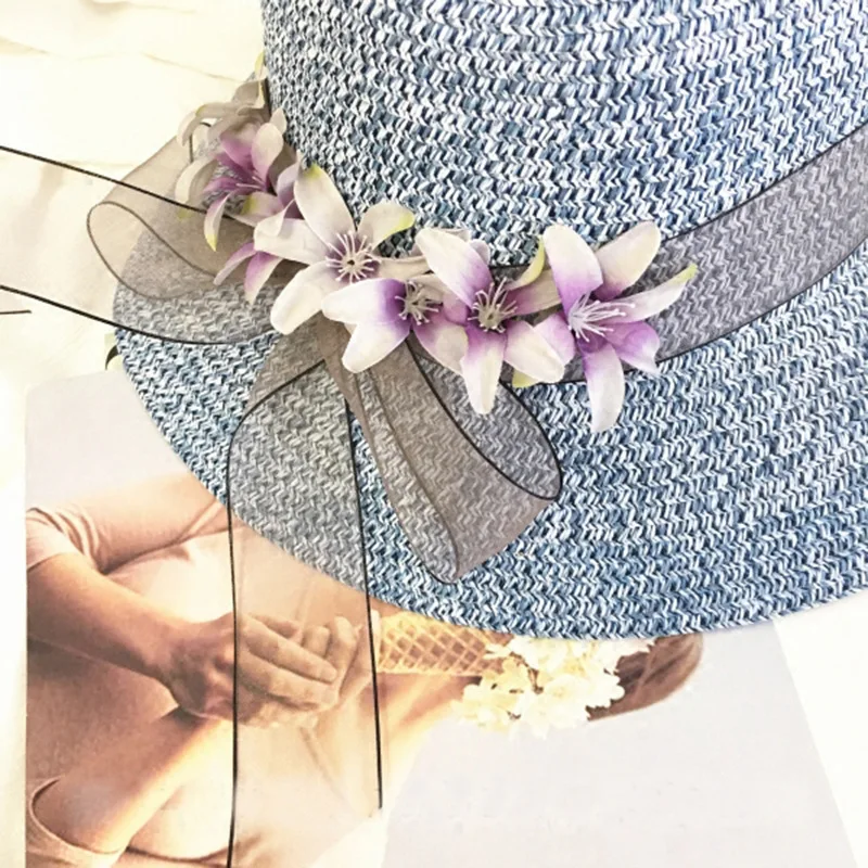 Sunhat женская летняя Солнцезащитная шляпа для пляжных женщин рыбацкие цветы с