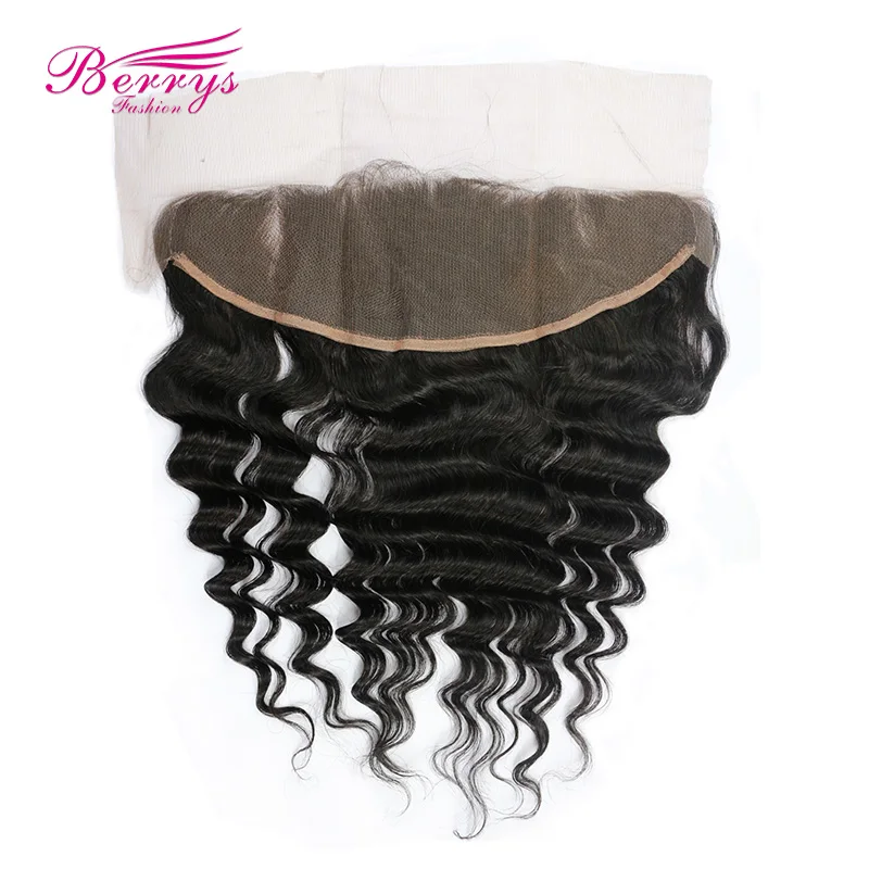 [Berrys Fashion] кружевная Фронтальная застежка Перуанская свободная волна 13x4