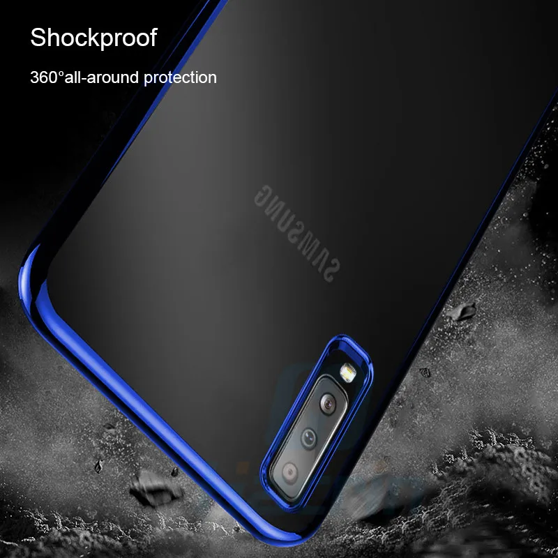 Case For Samsung Galaxy A7 2018 Cases Silicone Plated Fundas A5 2017 A6 A8 Plus A9 A730 A750 A530 2016 Cover |