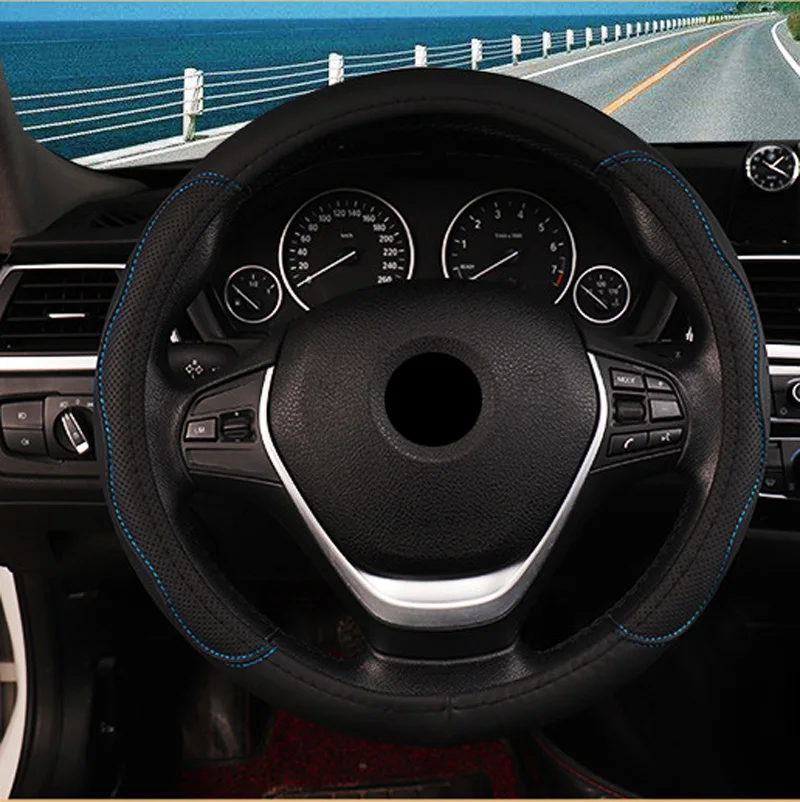 Чехол рулевого колеса автомобиля Volant оплетка на руль для 36 38 40 42 45 47 50 см Funda Volante автомобильный Стайлинг авто ручной бар