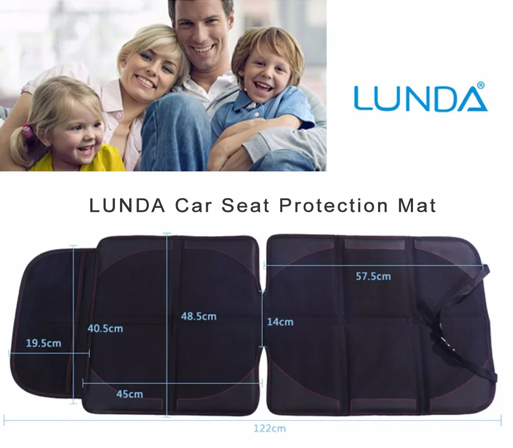 LUNDA OXFORD роскошный протектор для автомобильных сидений, детский или детский Авто протектор для сидений, защита для автомобильных сидений, черная кожа