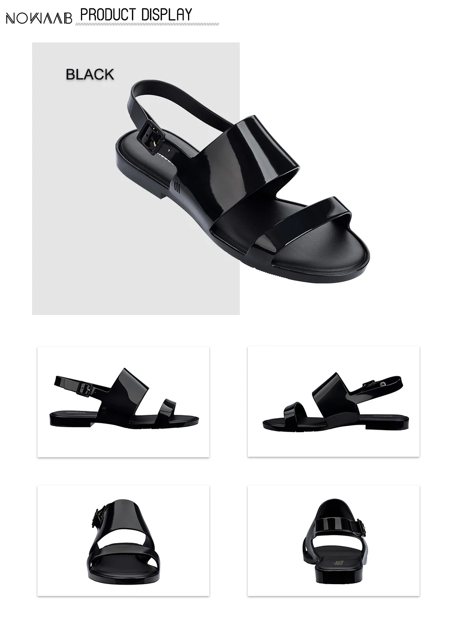 Melissa classic/Новинка года; однотонные женские сандалии на плоской подошве; Брендовая обувь Melissa Adulto для женщин; прозрачные сандалии; женская прозрачная обувь; Mulher