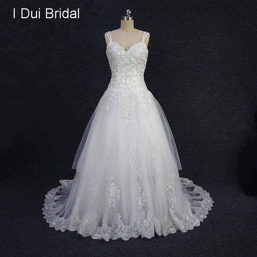 ТРАПЕЦИЕВИДНОЕ свадебное платье на бретелях спагетти с серебряной подкладкой