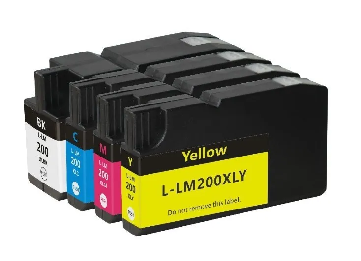 4PK высокопроизводительный картридж с чернилами 200XL для картриджа Lexmark Pro4000c/ Pro4000/