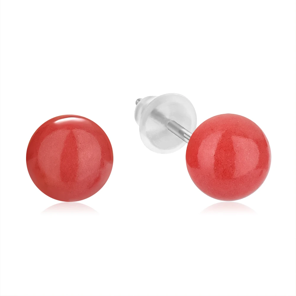 Женские круглые серьги гвоздики METOO новые Маленькие Разноцветные из керамики