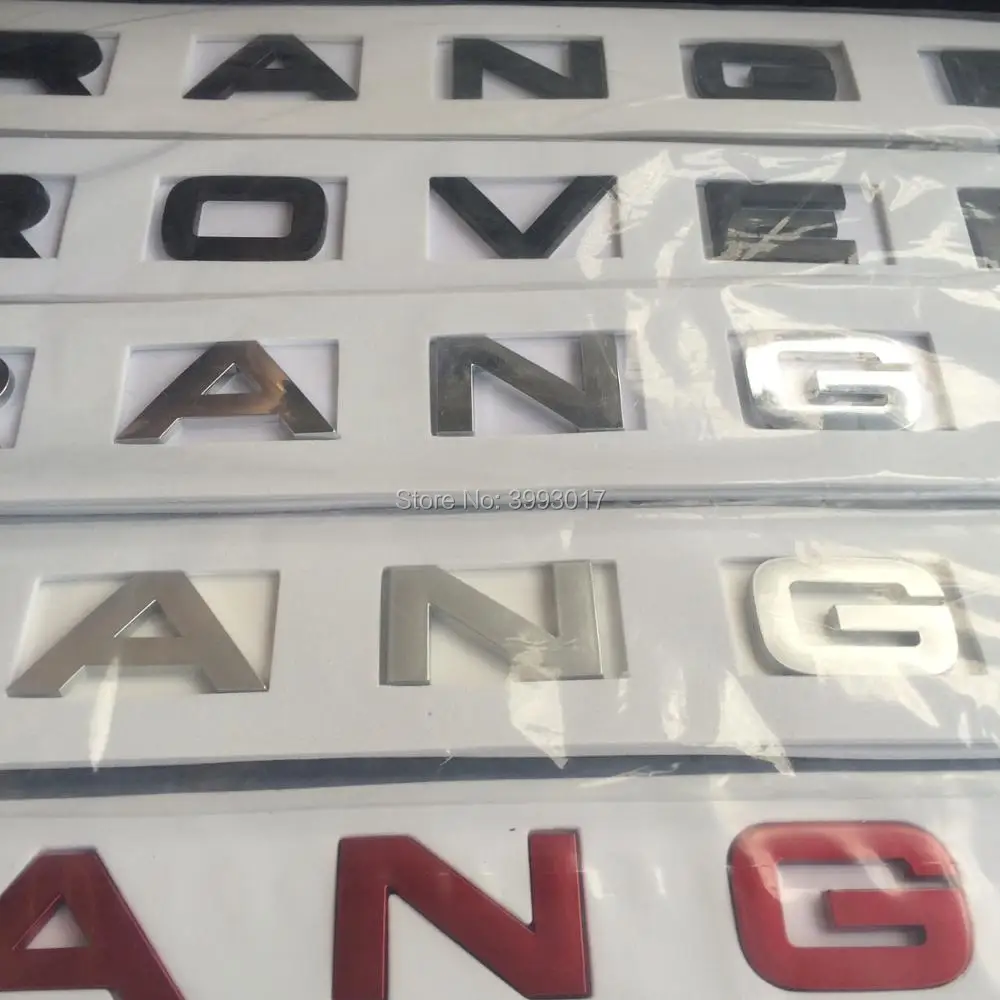 ABS серебро хром глянцевый черный красный стикер для RANGE ROVER значок-эмблема